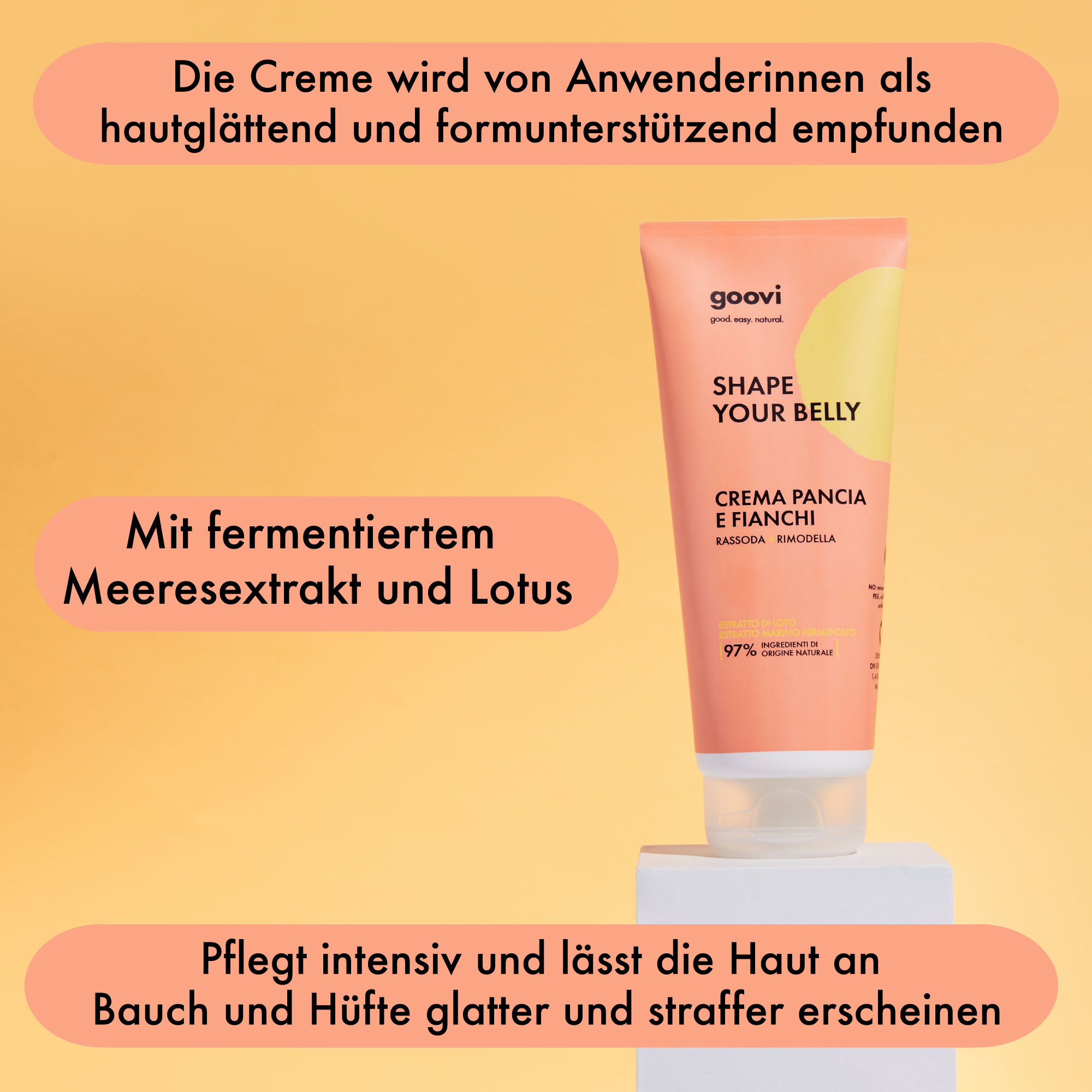 SHAPE YOUR BELLY Modellierende Creme für Bauch, Hüfte und Arme
